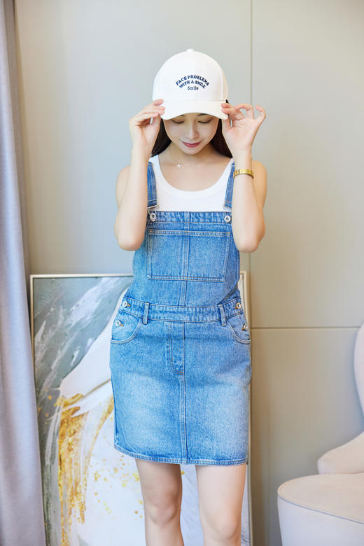 费城假日｜美式牛仔背带裙 商品图2