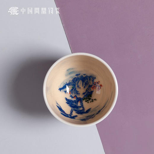 问鼎钧瓷鹅黄青花时霖杯（摇青） 商品图2