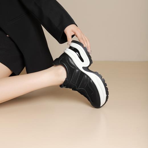 westory春秋新款休闲厚底轻便舒适圆头百搭老爹鞋板鞋S24CM74641 商品图6