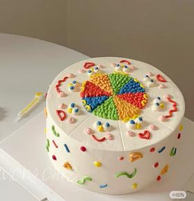 【臻品系列】---平面手绘蛋糕【多彩表情手绘蛋糕】