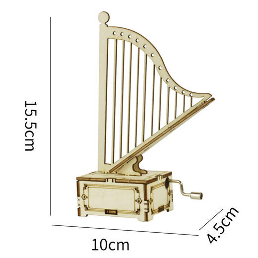 【教师节diy手摇音乐盒】儿童木质创意手工制作 拼装益智玩具八音盒 商品图2