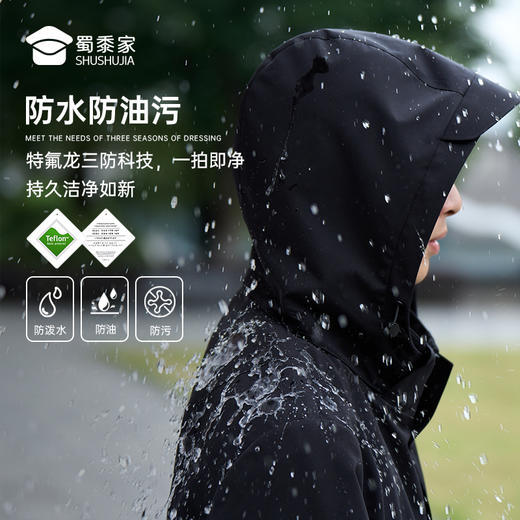 【实付满399送保温杯】【三合一鹅绒服夹克】可拆卸内胆羽绒外套防风保暖休闲棉服YZ401 商品图2