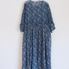 蓝小花苎麻连衣裙 商品缩略图2