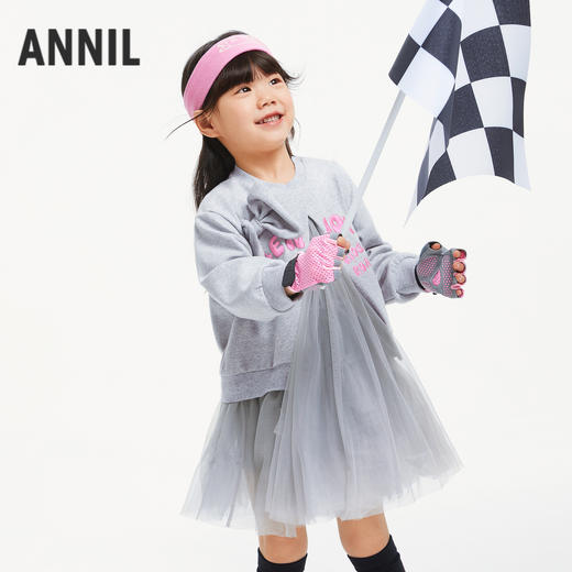 【5A级抗菌】女童假两件卫衣纱裙新款安奈儿童装实体店同款XG433655 商品图1