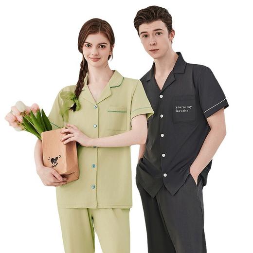 兰精莫代尔棉男士睡衣男春夏季高级凉感短袖长裤睡衣男家居服套装 商品图4