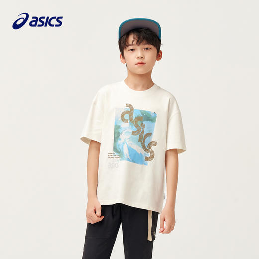 【商城同款】ASICS/亚瑟士童装短袖T恤日式宽松设计抗菌面料秋新 商品图0