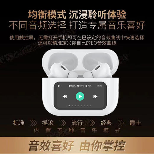 心选丨【塞尔兰斯Sayrelances 智能触屏耳机A9 pro】触摸屏耳机 商品图3