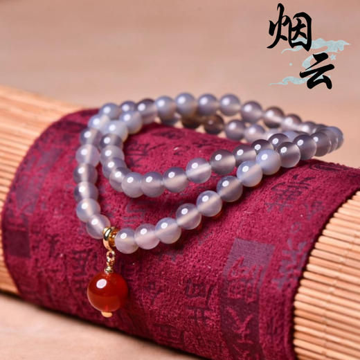 珩钻  新中式国潮雅境红缘手串国风手链6mm 商品图2