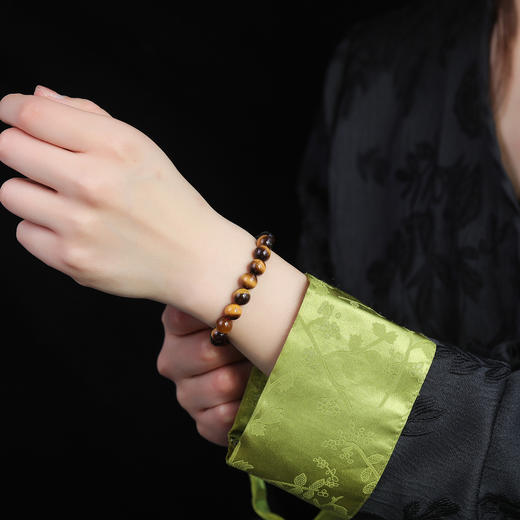 珩钻  新中式金辉虎睛虎眼石手串国潮手链8mm 商品图5