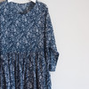蓝小花苎麻连衣裙 商品缩略图1