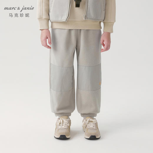 【山系户外】马克珍妮秋冬新款 男童拼接摇粒绒束脚运动裤241179 商品图2