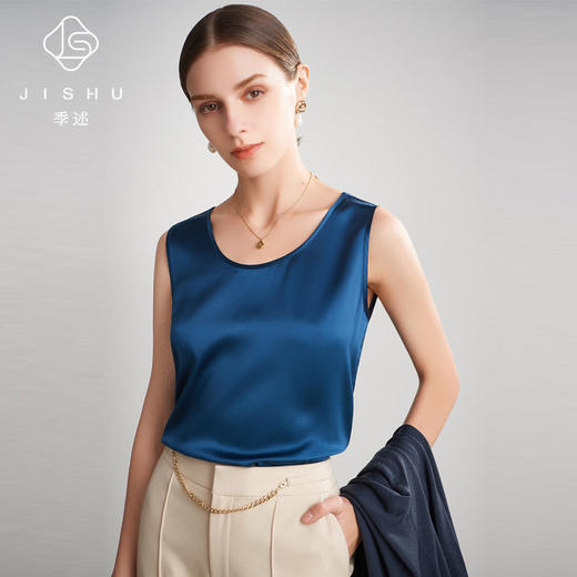 真丝背心女缎面2024年春夏季新款桑蚕丝无袖吊带内搭外穿打底上衣 商品图1