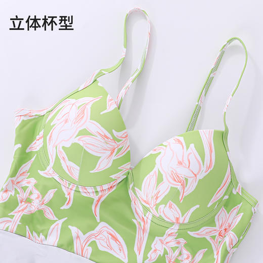 【商场同款】熳洁儿 女士泳衣碎性感V领连体裙泳衣24206316 商品图2
