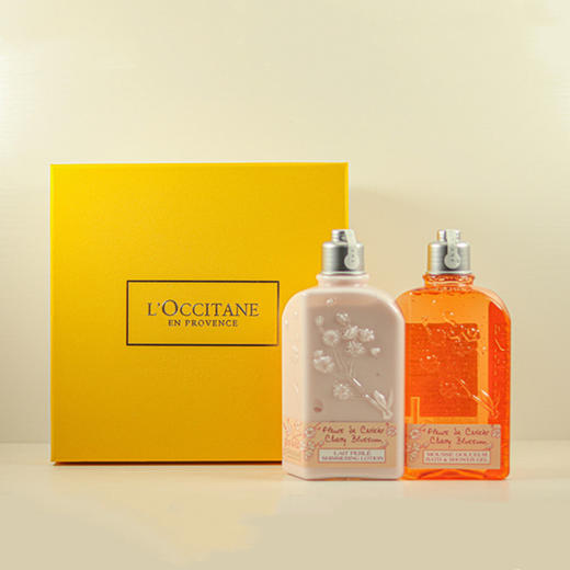 欧舒丹白樱花沐浴露身体乳套装（250ml+250ml）新旧包装随机发 礼盒礼袋 商品图0