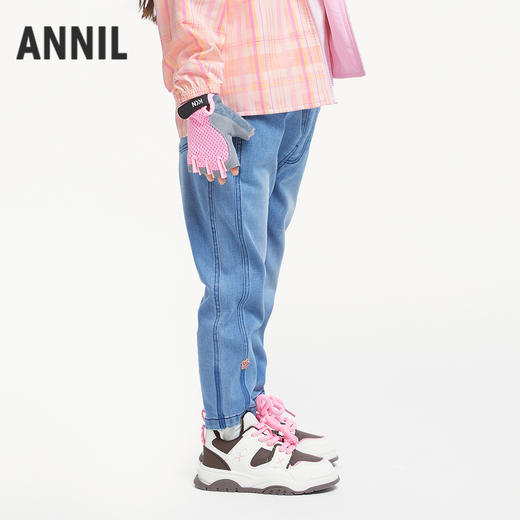 女童弹力莱卡牛仔单裤新款安奈儿童装实体店同款XG436650 商品图1