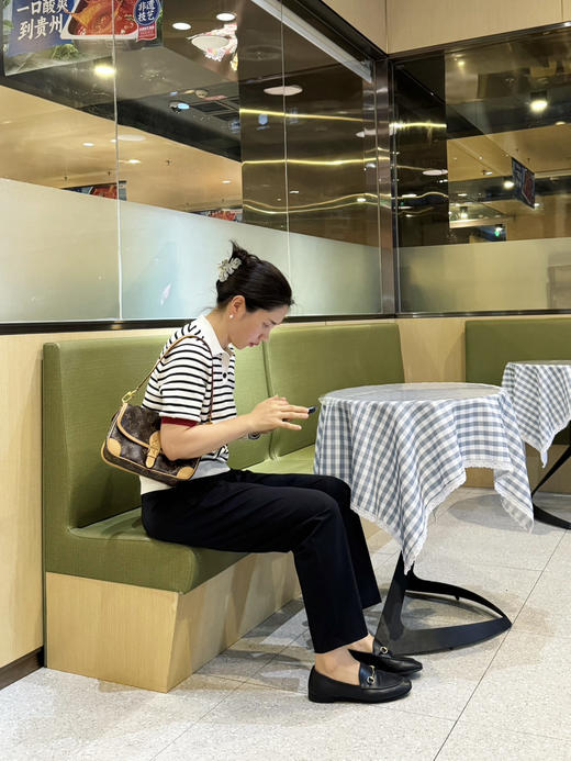 小禾1:1 24早秋｜通勤简约单口袋知性POLO领短袖针织衫上衣【包邮+三天无理由退huan】 商品图6