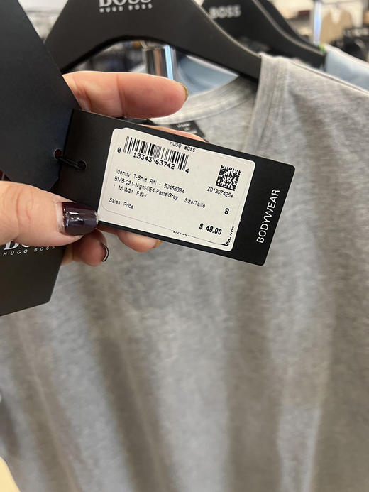 HUGO BOSS/胡戈波士 男士夏季黑标字母印花LOGO圆领休闲短袖T恤 商品图3