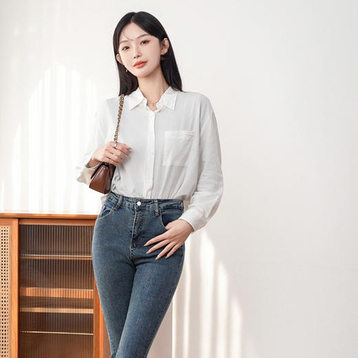 【随便搭！！经典百搭不过时这件就够】天丝棉百搭衬衫 柔软亲肤透气 温柔气质 万能百搭 一周穿搭不重样 商品图5