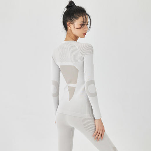 Leorrey乐拉运动保暖内搭透气高弹设计感户外运动健身套装 商品图2