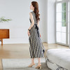 V领条纹背心连衣裙系带收腰显瘦长裙Z5280 商品缩略图2
