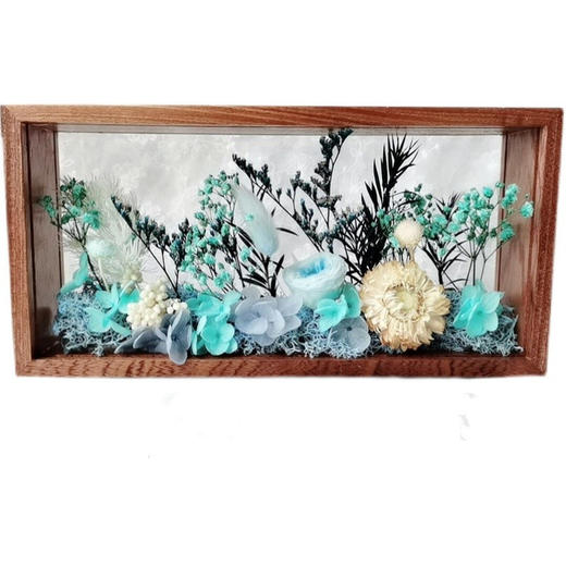 【永生花中空实木相框】手工diy材料包 永不凋谢的花束送男女老师朋友 教师节礼物 商品图4