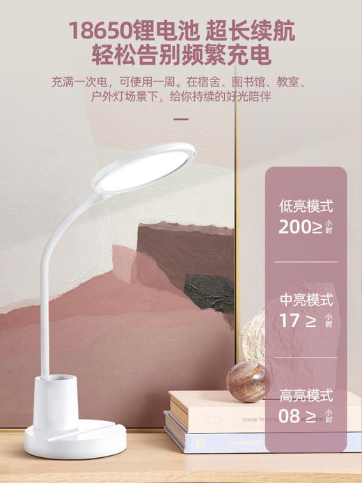 【百货展 冠雅品牌溯源 】冠雅台灯护眼灯学生学习阅读小台灯书桌宿舍叠灯卧室床头灯 商品图4