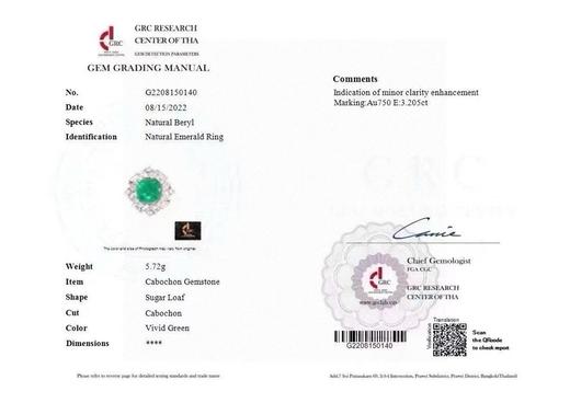 3.2ct 祖母绿戒指 商品图5