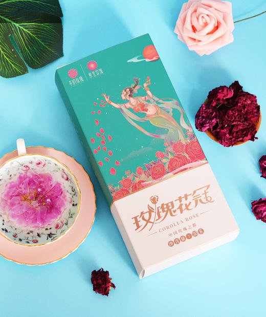 玫瑰鲜花饼+玫瑰补水液+玫瑰花冠茶组合套装 商品图3