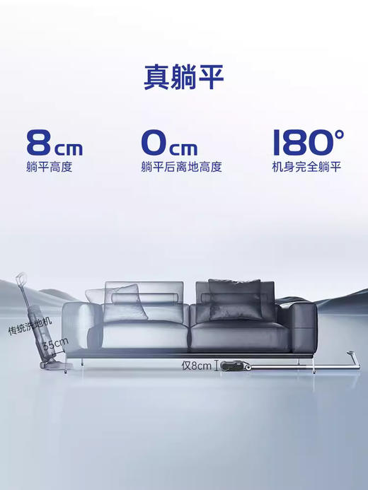 滴水D7洗地机拖洗擦地贴边清洁智能无线手持式轻巧扫拖洗一体机 商品图3