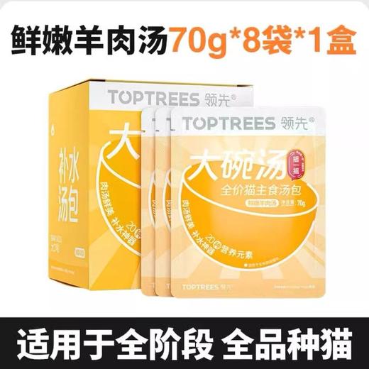 领先 大碗汤主食汤包猫咪罐头 70g*8袋 商品图6