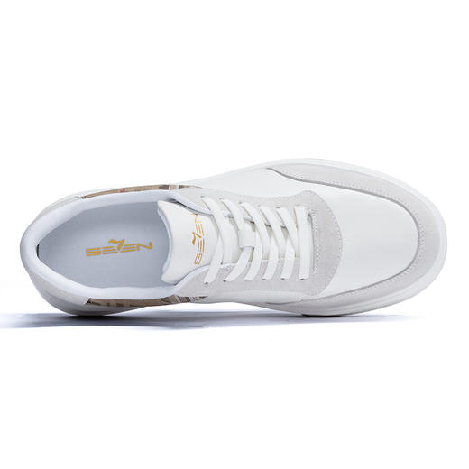 柒牌男士休闲鞋2024年新款时尚潮流百搭轻便舒适中青年白色男鞋子	127X70120 商品图2