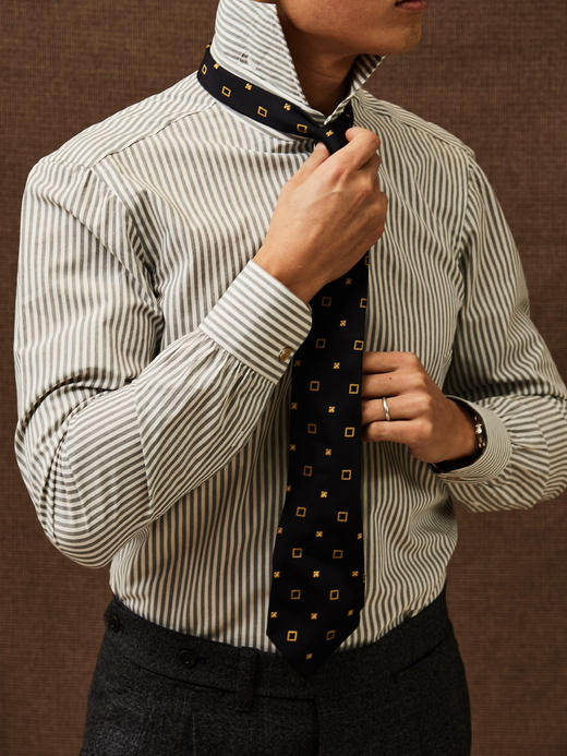 Avino 灰条海岛棉衬衫 商品图2