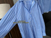 Ma*家早秋新款时尚蓝白条纹叠穿衬衫连衣裙 商品缩略图12