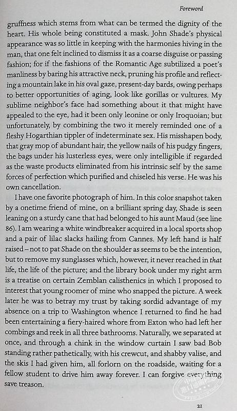 预售 【中商原版】Pale Fire With an Introduction by Mary Gaitskill 微暗的火 英语原版 Vladimir Nabokov 纳博科夫 商品图7
