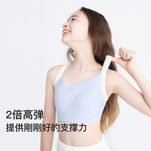 likeuu发育期少女内衣女大童初高学生V字宽肩带少女文胸ZY 商品图1