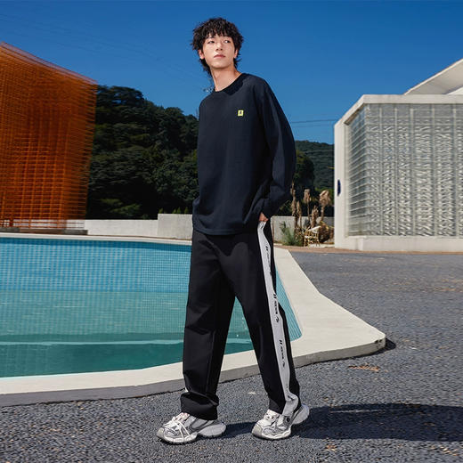 YKYB黄子韬长袖T恤秋季街头潮流印花打底衫圆领百搭落肩宽松上衣 商品图2