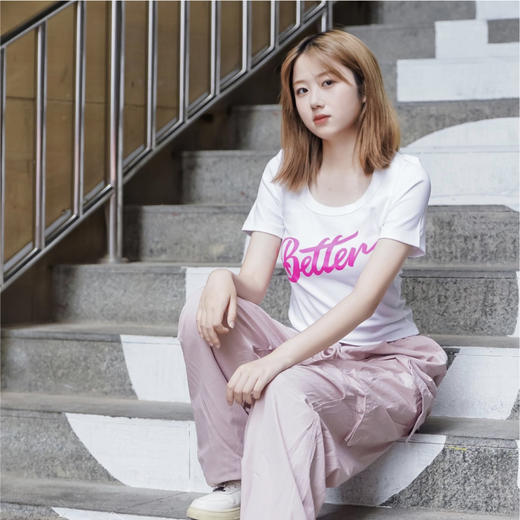 BETTER U领修身文化衫 商品图2