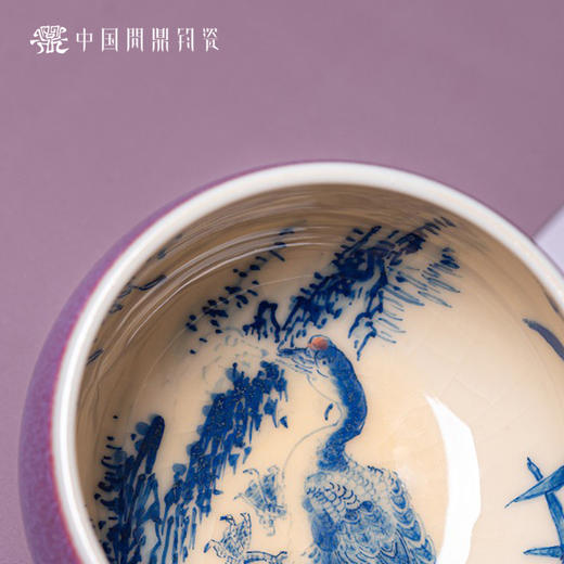 问鼎钧瓷鹅黄青花容华杯（咏鹅） 商品图2