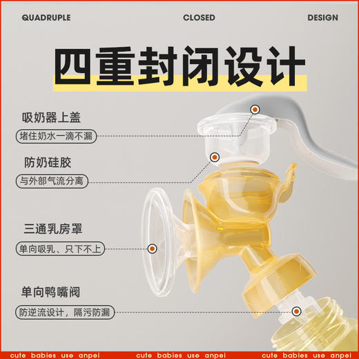 【您温柔的御用“催乳师”】安配手动吸奶器吸力大产后手动式母乳集乳奶器按摩便携静音挤奶器 商品图2