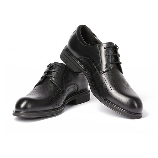 柒牌男士商务正装鞋子2025秋季新款真皮皮鞋透气商务休闲黑色男鞋	127X70310 商品图1