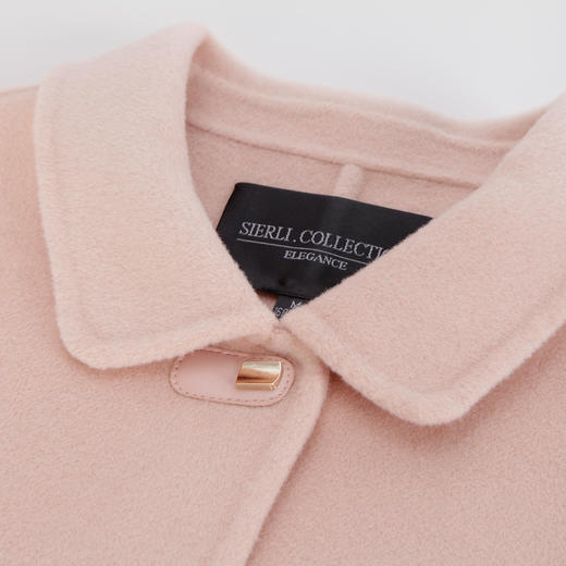 PH90024新款双面呢小翻领短款小个子气质减龄女式羊毛大衣 商品图4