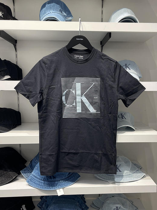 Calvin Klein/CK 男士夏季印花大LOGO舒适休闲圆领短袖T恤 商品图2