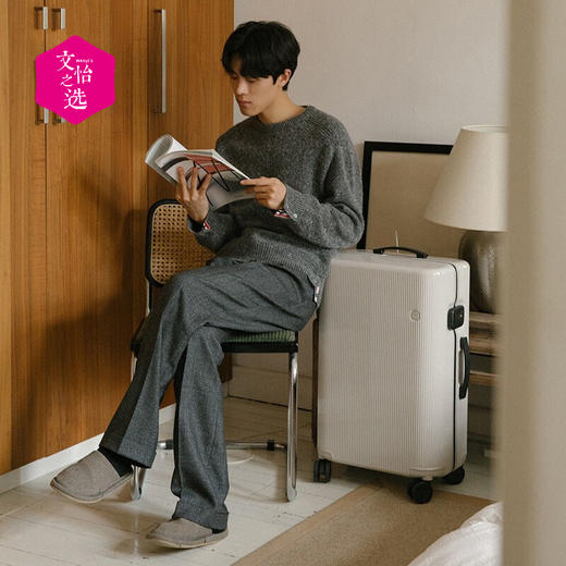 【文怡之选】ITO 开心果系列条纹行李箱 20寸/24寸/28寸 旅行箱 轻量设计 静音万向轮 翻盖密码锁 推行顺滑 多色可选 商品图2