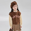 笛莎Deesha 女童2024秋季新款复古风针织马甲 商品缩略图0