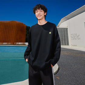 YKYB黄子韬长袖T恤秋季街头潮流印花打底衫圆领百搭落肩宽松上衣