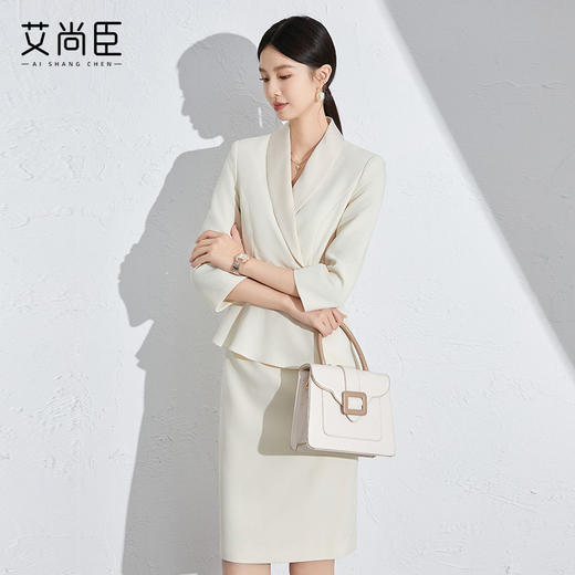 艾尚臣气质女神范连衣裙秋季新款时尚职业修身女装教师前台工作服 商品图1