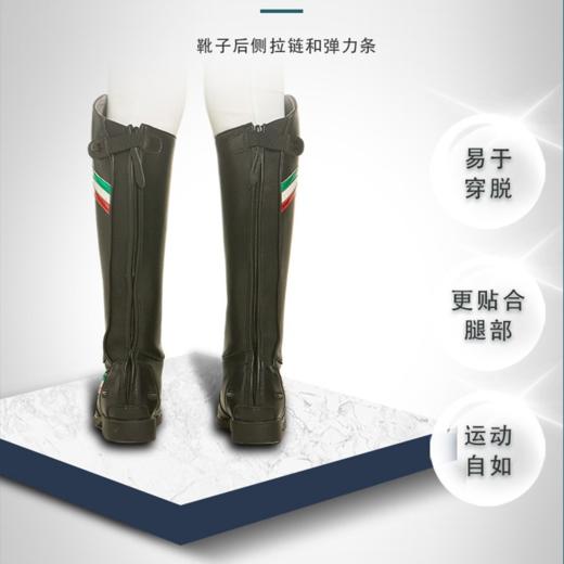 儿童马术马靴马术儿童长靴骑马靴男女童专业马靴cx002QS 商品图2