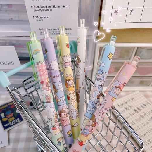 【9.9抢10支！按动卡通中性笔】开学季学生刷题笔0.5子弹头高颜值可爱黑色水笔六一儿童节 商品图4