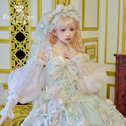 【全款预售掉落】梦中的蝴蝶结JSK 新色 古典玩偶 Lolita【2025年5月31日起发货】 商品图3