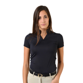 意大利进口女款夏季马术短袖POLO衫骑马T恤修身弹力上衣plaQS